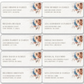 Sticker Terracotta Navy Blue Guest Nom Adresse (Devant)