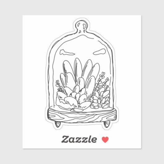 Sticker Terrarium Dome (Feuille)