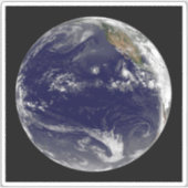 Sticker Terre Avec Trois Cyclones Tropicaux Dans Le Pacifi (Devant)