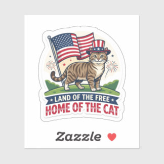 Sticker Terre de la liberté, maison du chat chapeau haut d