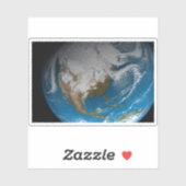 Sticker Terre Pleine Avec Des Nuages Simulés Sur L'Amériqu (Feuille)