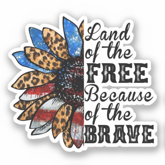 Sticker Terre tournesol de libre à cause du courageux (Recto)