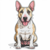 Sticker Terrier Bull Anglais Chien (Devant)