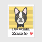 Sticker Terrier de Boston (Feuille)