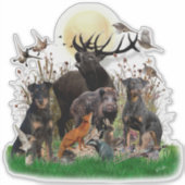 Sticker Terrier de chasse allemand (Jagdterrier) (Devant)