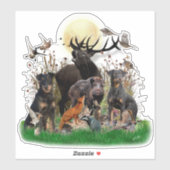 Sticker Terrier de chasse allemand (Jagdterrier) (Feuille)