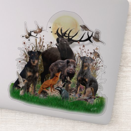 Sticker Terrier de chasse allemand (Jagdterrier) (Détail)