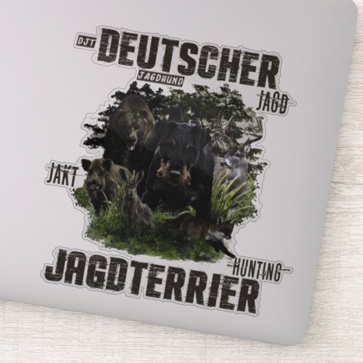 Sticker Terrier de chasse allemand (Jagdterrier) (Détail)