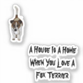 Sticker Terrier Fox, Love Is Logo,  (Recto)