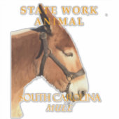 Sticker Territoire de la Caroline du Sud Travail Animal La (Devant)