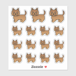 Sticker Tervueren Cairn Terrier Mignons Chiens de Dessin A