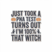 Sticker Test de sorcière drôle Citation Halloween Design v (Devant)