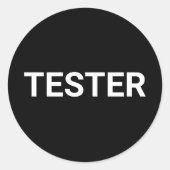 Sticker Tester - Noir Avec Libellé Blanc (Devant)