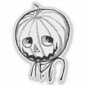 Sticker Tête citrouille d'Halloween (Devant)