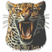 Sticker Tête d'attaque du léopard (Devant)