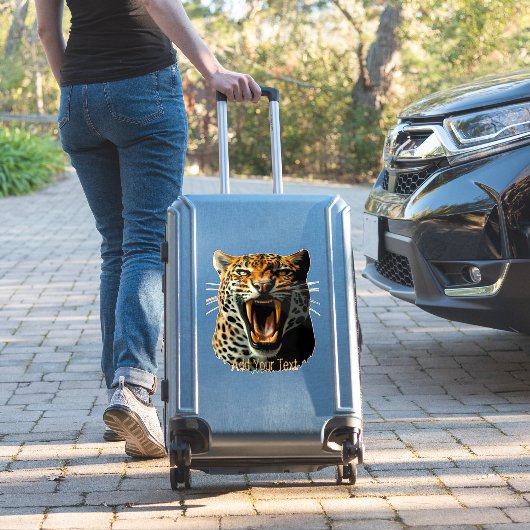 Sticker Tête d'attaque du léopard (Valise Insitu)