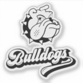 Sticker Tête de bouledogue drôle (Devant)