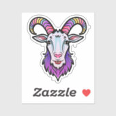 Sticker Tête de chèvre (Feuille)