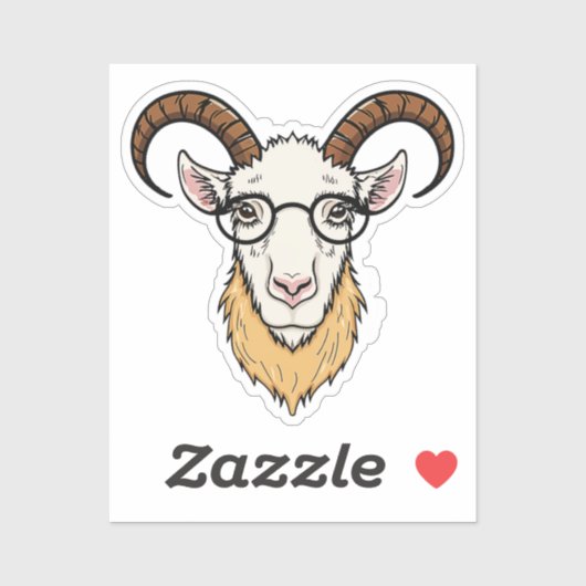 Sticker Tête de chèvre (Feuille)