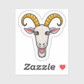 Sticker Tête de chèvre (Feuille)