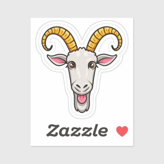 Sticker Tête de chèvre (Feuille)