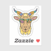 Sticker Tête de chèvre (Feuille)