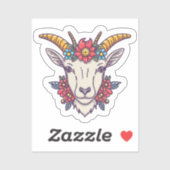 Sticker Tête de chèvre (Feuille)