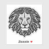 Sticker Tête de lion (Feuille)