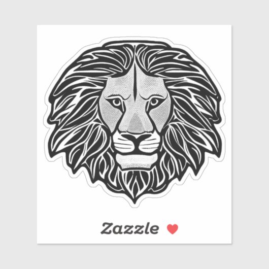 Sticker Tête de lion (Feuille)