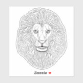 Sticker Tête de lion (Feuille)