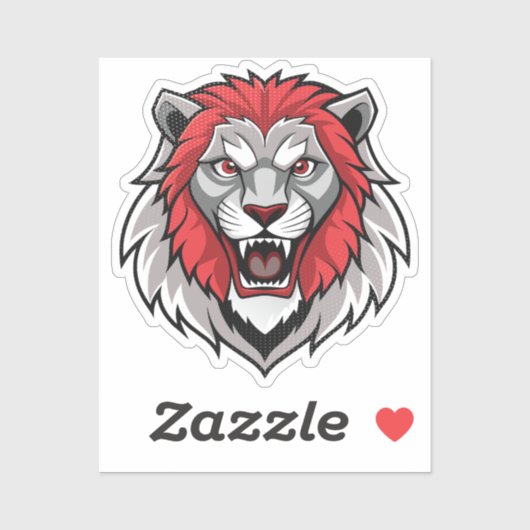 Sticker Tête de lion (Feuille)