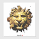 Sticker TÊTE DE LION EN BRONZE Figure de proue antique nav (Feuille)