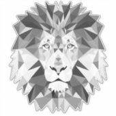Sticker Tête de lion géométrique cool (Devant)