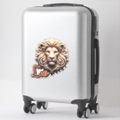 Sticker Tête de lion Leo complexe (Sur valise)