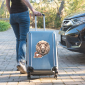 Sticker Tête de lion Leo complexe (Valise Insitu)