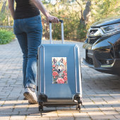 Sticker tête de loup roses roses animal peinture (Valise Insitu)