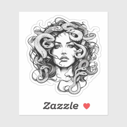 Sticker Tête de Medusa (Feuille)
