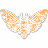 Sticker Tête de mort en orange (Devant)