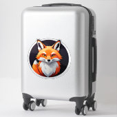 Sticker Tête de renard vibrant (Sur valise)