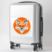 Sticker Tête de renard vibrant (Sur valise)