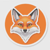 Sticker Tête de renard vibrant (Devant)