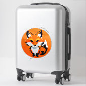 Sticker Tête de renard vibrant (Sur valise)