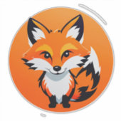 Sticker Tête de renard vibrant (Devant)