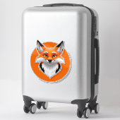 Sticker Tête de renard vibrant (Sur valise)