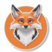 Sticker Tête de renard vibrant (Devant)
