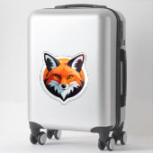 Sticker Tête de renard vibrant (Sur valise)