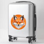 Sticker Tête de renard vibrant (Sur valise)