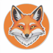 Sticker Tête de renard vibrant (Devant)