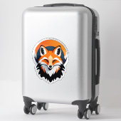 Sticker Tête de renard vibrant (Sur valise)