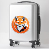 Sticker Tête de renard vibrant (Sur valise)